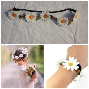 Chunyin Flower Headband Floral Crown Hippie Wedding Festival Party Cosplay Fun